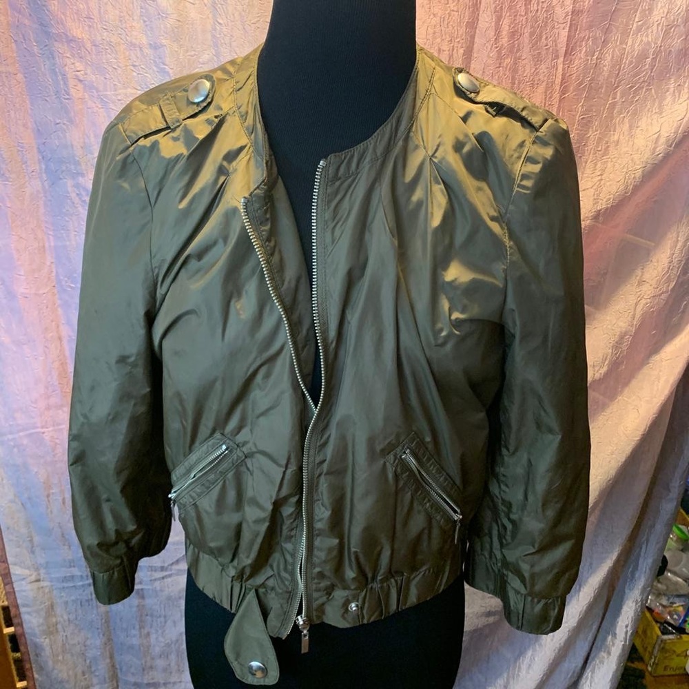 International Concepts olive green bomber jacket‎